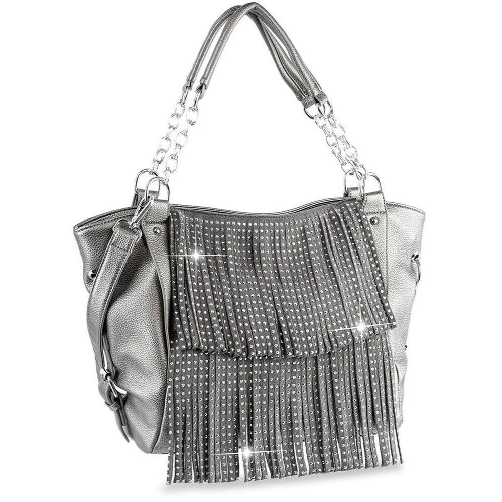 Silver Sparkling Purses for Women Evening Handbag Bling Shiny Shoulder Bag